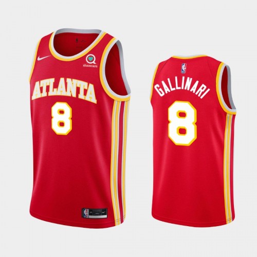 Men's Atlanta Hawks Danilo Gallinari #8 2020-21 Icon Red Jersey