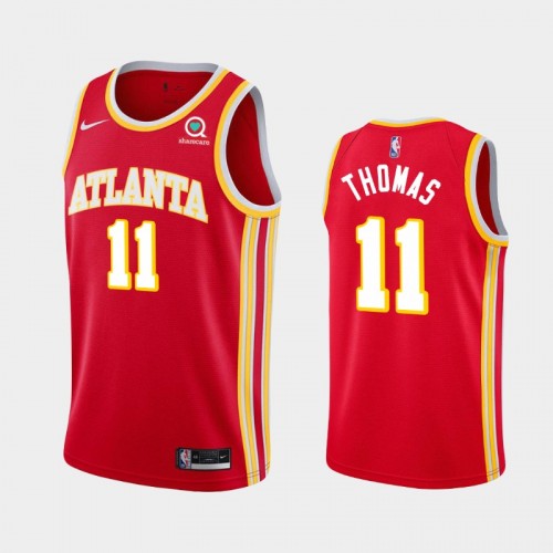 Men's Atlanta Hawks Khyri Thomas #11 2020-21 Icon Red Jersey