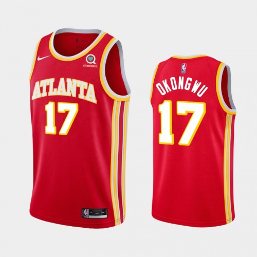 Men's Atlanta Hawks Onyeka Okongwu #17 Icon 2020 NBA Draft First Round Pick Red Jersey