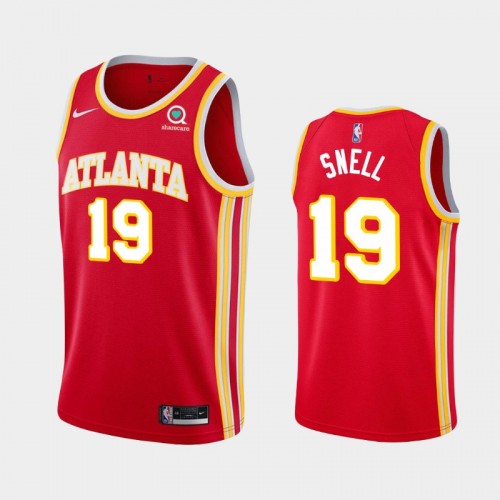 Men's Atlanta Hawks Tony Snell #19 2020-21 Icon Red Jersey