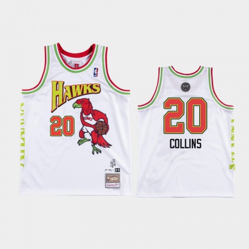 Men's Atlanta Hawks #20 John Collins White NBA Remix Jersey - Future