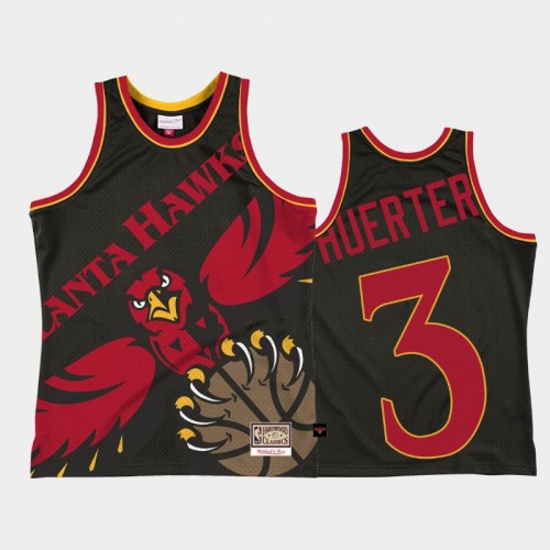 Atlanta Hawks #3 Kevin Huerter Black Big Face 2.0 Jersey