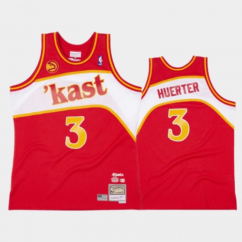 Men's Atlanta Hawks #3 Kevin Huerter Red Outkast x BR Remix Jersey