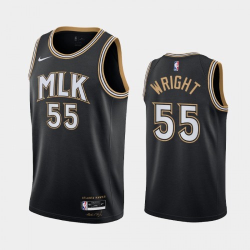 Delon Wright Men #55 MLK City Edition 2021 Trade Black Jersey