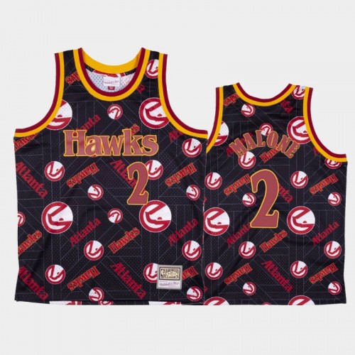 Moses Malone Atlanta Hawks #2 Red Tear Up Pack Hardwood Classics Jersey