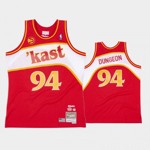 Men's Atlanta Hawks #94 Outkast Red NBA Remix Jersey - Dungeon