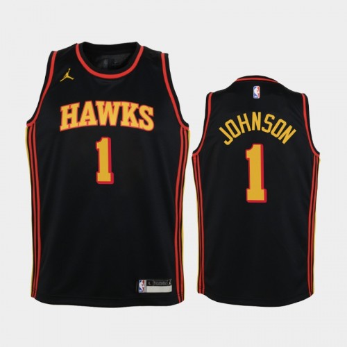 Atlanta Hawks Jalen Johnson 2021 Statement Edition Black 2021 NBA Draft Jersey