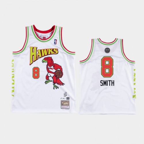 Men's Atlanta Hawks #8 Steve Smith White NBA Remix Jersey - Future