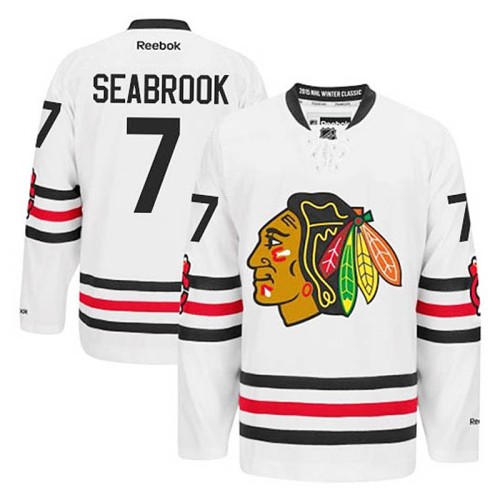 Brent Seabrook #7 White 2015 Winter Classic Jersey