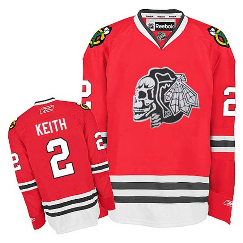 Duncan Keith #2 Red White Skull Jersey