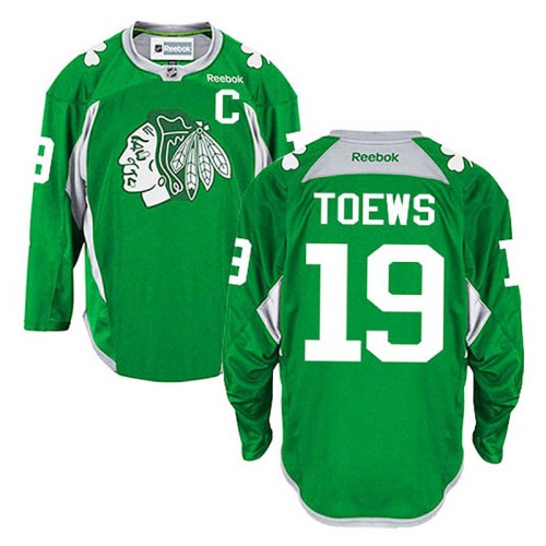 Jonathan Toews #19 Green Practice Jersey