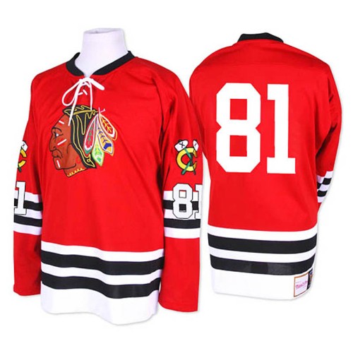 Marian Hossa #81 Red 1960-61 Throwback Jersey