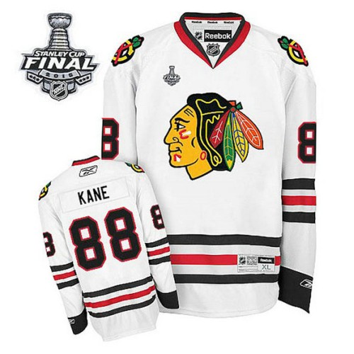 Patrick Kane #88 White 2015 Stanley Cup Away Jersey