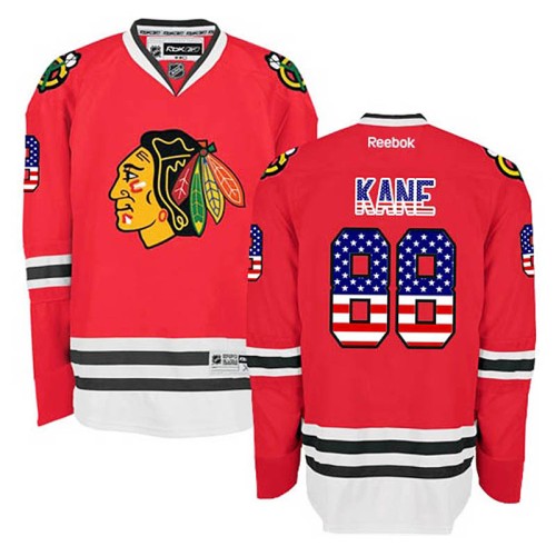 Patrick Kane #88 Red USA Flag Fashion Jersey