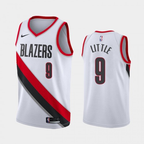 Portland Trail Blazers Association #9 Nassir Little White 2019 NBA Draft Jersey