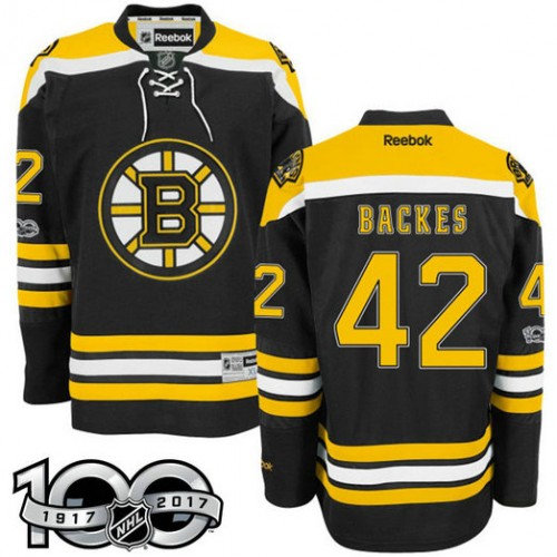 #42 David Backes Black 2017 Anniversary Patch Player Jersey