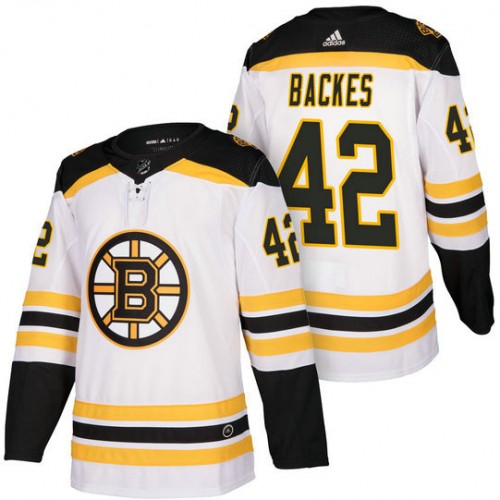 #42 David Backes White 2018 Season Authentic Team Away Jersey