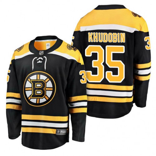 #35 Breakaway Player Anton Khudobin Jersey Black