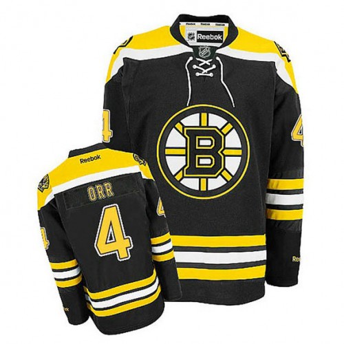 Bobby Orr #4 Black Home Jersey