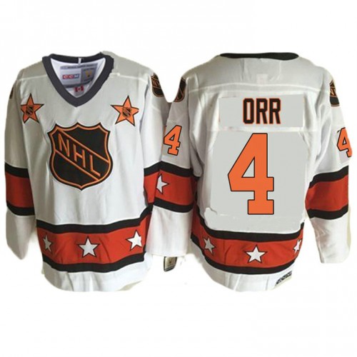 #4 Bobby Orr White 1981 ALL Star Throwback Jersey