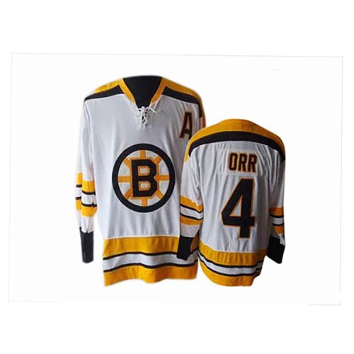 Bobby Orr #4 White Throwback Jersey