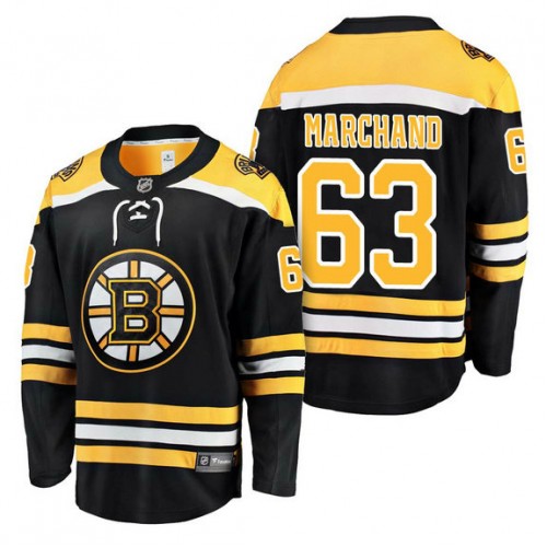 #63 Breakaway Player Brad Marchand Jersey Black