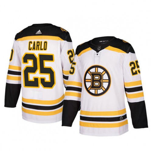 #25 White Authentic Away Brandon Carlo Jersey