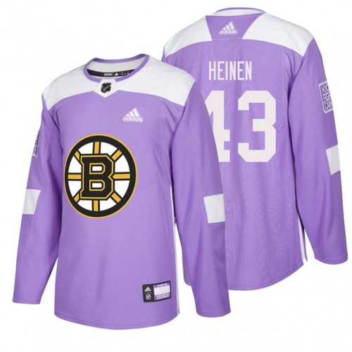 #43 Danton Heinen Purple Hockey Fights Cancer Authentic Jersey