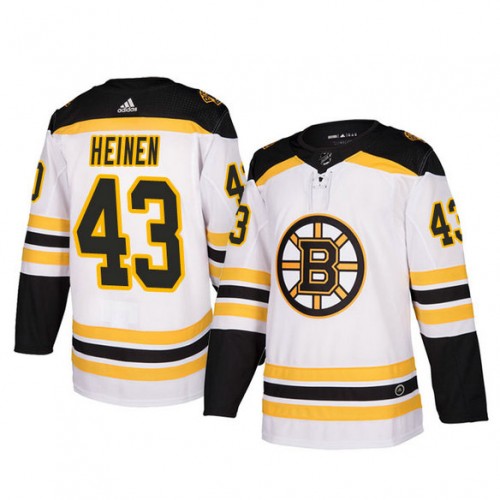 #43 White Authentic Away Danton Heinen Jersey