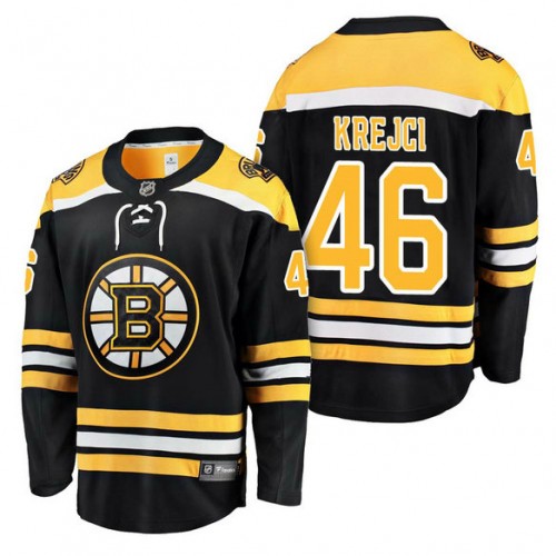 #46 Breakaway Player David Krejci Jersey Black