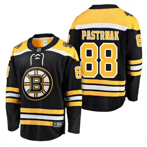 #88 Breakaway Player David Pastrnak Jersey Black