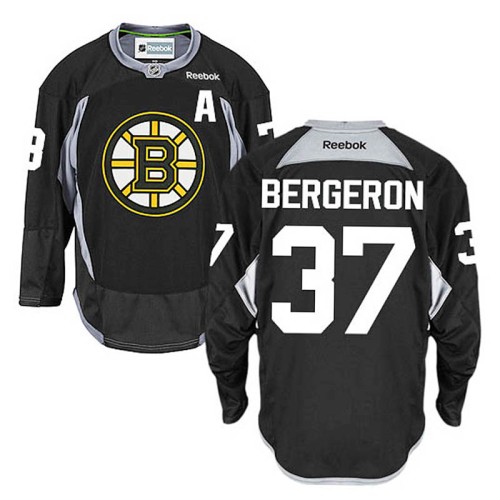 Patrice Bergeron #37 Black Practice Jersey