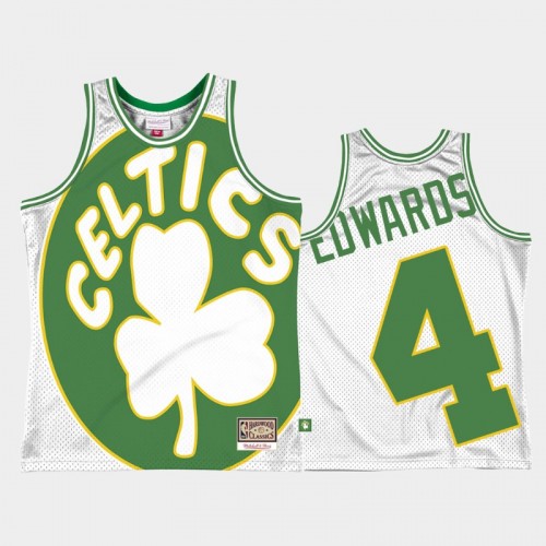 Boston Celtics #4 Carsen Edwards White Big Face 2.0 Jersey