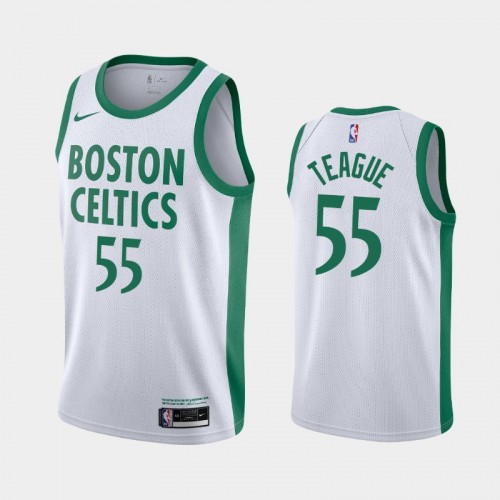 Men's Boston Celtics #55 Jeff Teague 2020-21 City White Jersey
