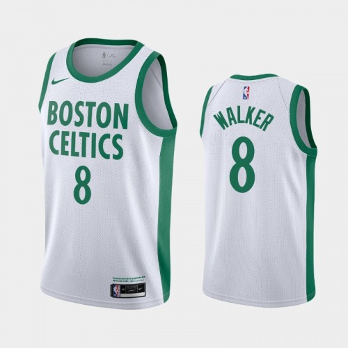 Men's Boston Celtics #8 Kemba Walker 2020-21 City White Jersey