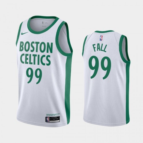 Men's Boston Celtics #99 Tacko Fall 2020-21 City White Jersey