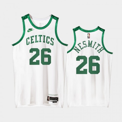 Boston Celtics Aaron Nesmith 2021 Classic Edition Origins 75th anniversary White Jersey