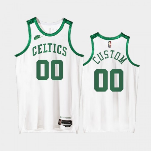 Boston Celtics Custom 2021 Classic Edition Origins 75th anniversary White Jersey