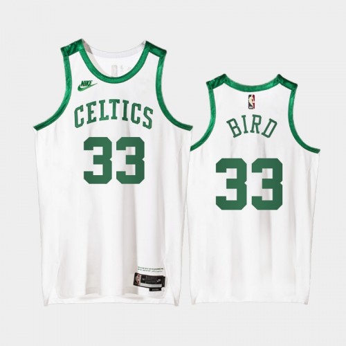 Boston Celtics Larry Bird 2021 Classic Edition Origins 75th anniversary White Jersey