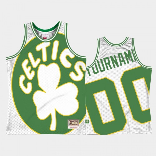 Boston Celtics #00 Custom White Big Face 2.0 Jersey