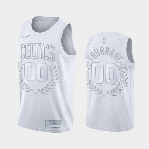 Custom #00 Glory Awards Boston Celtics Glory Limited White Jersey