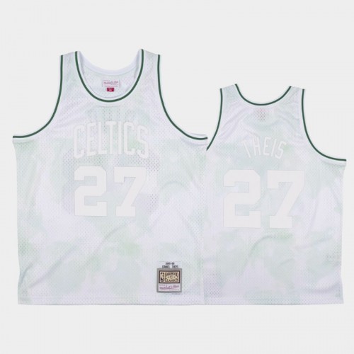 Boston Celtics #27 Daniel Theis White 1985-86 Cloudy Skies Jersey - Hardwood Classics