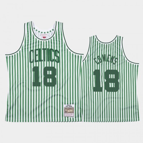 Boston Celtics #18 David Cowens Striped Green Jersey