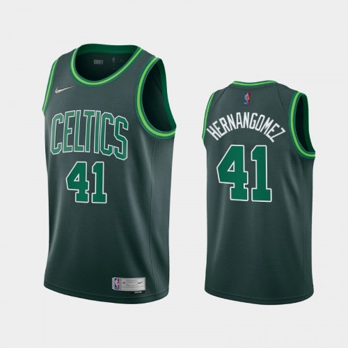 Boston Celtics Juancho Hernangomez Men #41 Earned Edition 2021 Trade Black Jersey