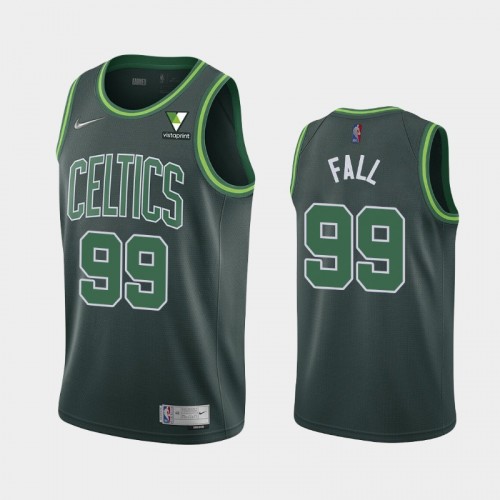 Men's Boston Celtics #99 Tacko Fall 2021 Earned Vistaprint Patch Green Jersey