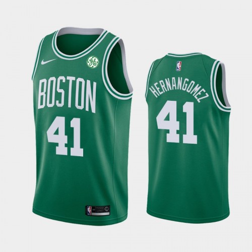 Boston Celtics Juancho Hernangomez Men #41 Icon Edition 2021 Trade Green Jersey