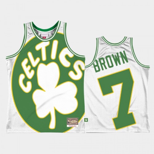 Boston Celtics #7 Jaylen Brown White Big Face 2.0 Jersey