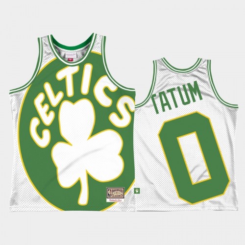 Boston Celtics #0 Jayson Tatum White Big Face 2.0 Jersey