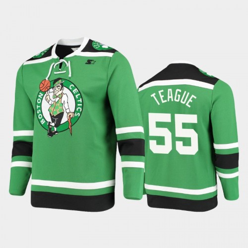 Men's Boston Celtics #55 Jeff Teague Pointman Hockey Kelly Green Fashion Jersey
