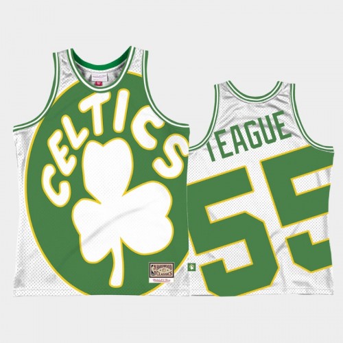 Boston Celtics #55 Jeff Teague White Big Face 2.0 Jersey